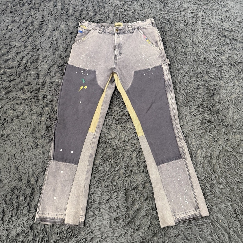 Gallery Dept Carpenter Flare Pants Men's Size 32x32 Gray Carhartt Distressed